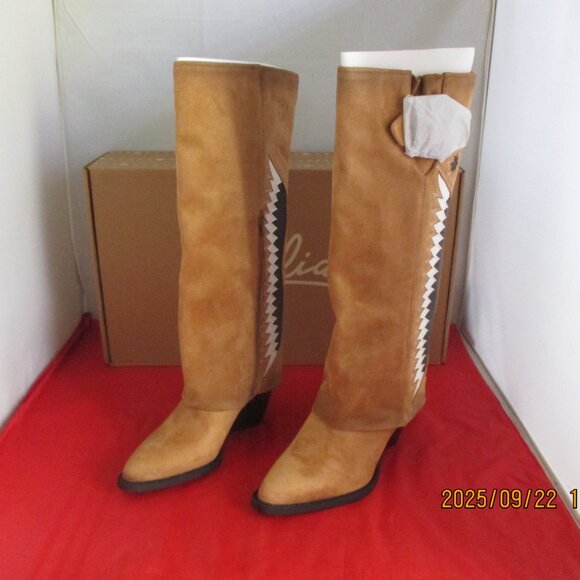 Zodiac Rowena-Wings Faux Leather Western Boots $169 - US Size 5 - Caramel - 1356 - Picture 5 of 13